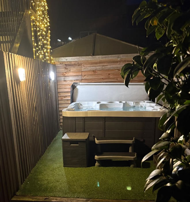 Hot tub at night