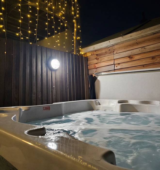 Hot tub at night