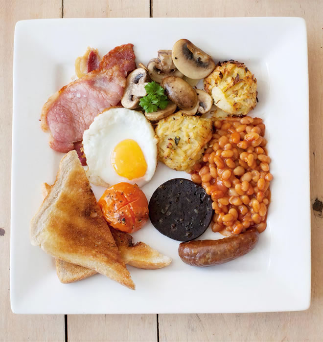 Cooked breakfast at Ye Olde Saddlery